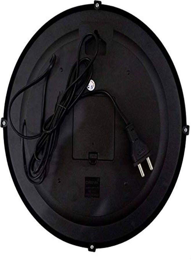 Oreva Back Light Round Plastic Analog Wall Clock (32 cm x 32 cm x 4 cm, White LED, AQ 1667) - Image 3